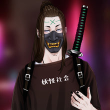 Load image into Gallery viewer, SILVER HANNYA HALF-MASK