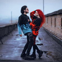 Load image into Gallery viewer, BLUE FLAME KNIT SWEATER