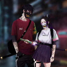 Load image into Gallery viewer, BLACK HANNYA HALF-MASK