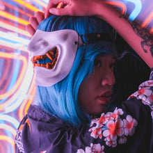 Load image into Gallery viewer, WHITE HANNYA HALF-MASK