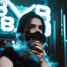 Load image into Gallery viewer, BLACK HANNYA HALF-MASK