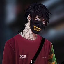 Load image into Gallery viewer, BLACK HANNYA HALF-MASK