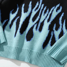 Load image into Gallery viewer, BLUE FLAME KNIT SWEATER