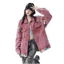 Load image into Gallery viewer, BLOOM SPLICED DENIM JACKET