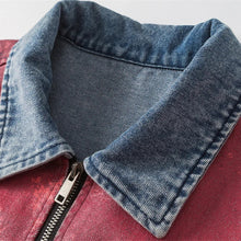 Load image into Gallery viewer, CRIMSON VEIL DENIM JACKET