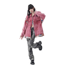 Load image into Gallery viewer, BLOOM SPLICED DENIM JACKET