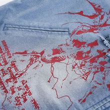 Load image into Gallery viewer, RETRO COLLAPSE DENIM JACKET