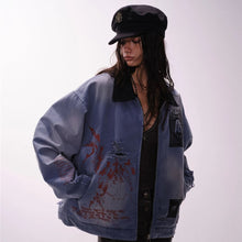 Load image into Gallery viewer, RETRO COLLAPSE DENIM JACKET