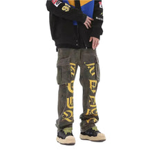 Load image into Gallery viewer, GRAPHITE SCRIPT CARGO PANTS
