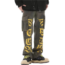 Load image into Gallery viewer, GRAPHITE SCRIPT CARGO PANTS