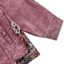 Load image into Gallery viewer, BLOOM SPLICED DENIM JACKET