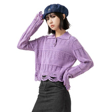 Load image into Gallery viewer, AYAME KNIT POLO SWEATER