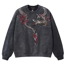 Load image into Gallery viewer, DRAGON WRATH EMBROIDERED SWEATSHIRT