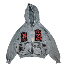 Load image into Gallery viewer, ONI SCREAM ZIP UP HOODIE