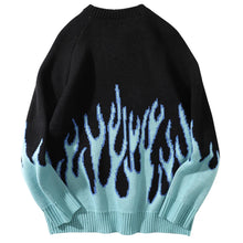 Load image into Gallery viewer, BLUE FLAME KNIT SWEATER