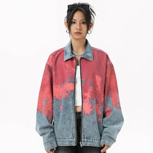 Load image into Gallery viewer, CRIMSON VEIL DENIM JACKET