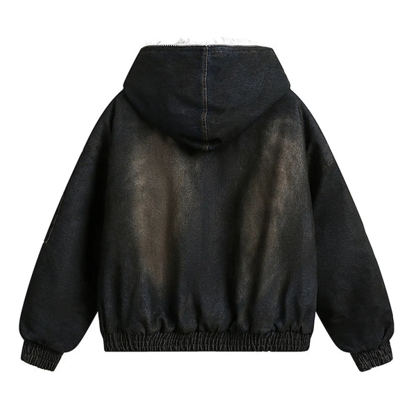 FUR LINED DENIM COAT hover image