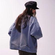 Load image into Gallery viewer, RETRO COLLAPSE DENIM JACKET