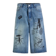 Load image into Gallery viewer, NAILTRACE DENIM SHORTS