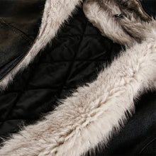 Load image into Gallery viewer, FUR LINED DENIM COAT