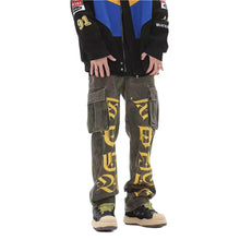 Load image into Gallery viewer, GRAPHITE SCRIPT CARGO PANTS