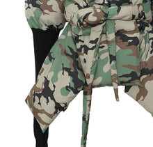 Load image into Gallery viewer, SCULPTED CAMO PUFFER COAT