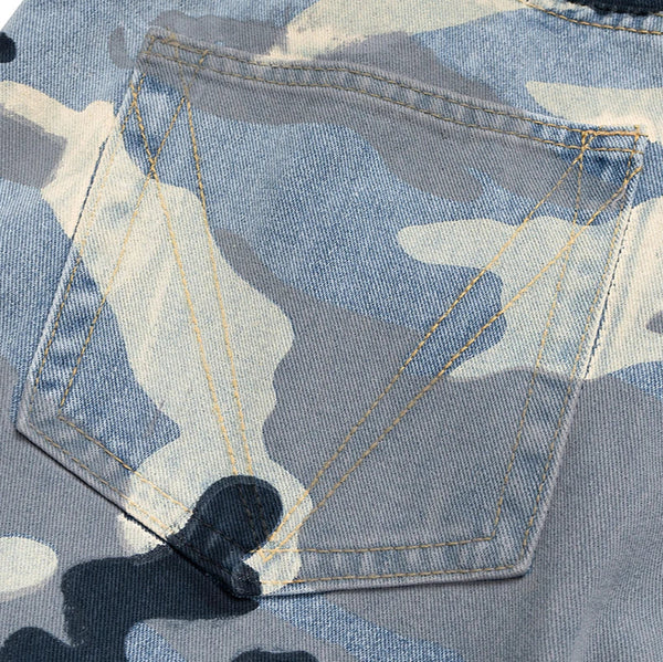 GLACIAL CAMO WIDE-LEG JEANS hover image