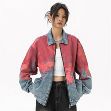 Load image into Gallery viewer, CRIMSON VEIL DENIM JACKET