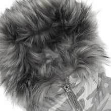 Load image into Gallery viewer, NORTHLINE CAMO FUR COAT