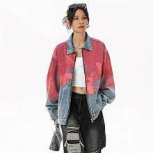 Load image into Gallery viewer, CRIMSON VEIL DENIM JACKET