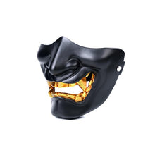 Load image into Gallery viewer, BLACK HANNYA HALF-MASK