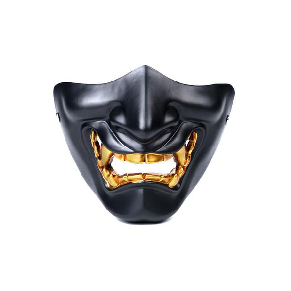 BLACK HANNYA HALF-MASK hover image
