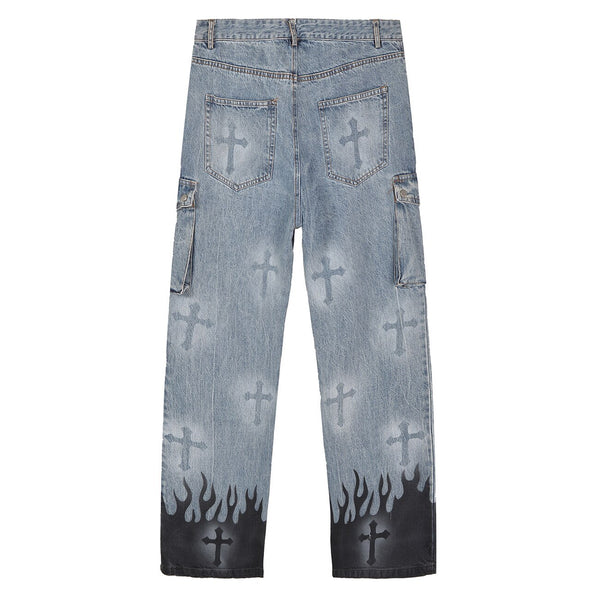 CROSS INFERNO CARGO JEANS hover image